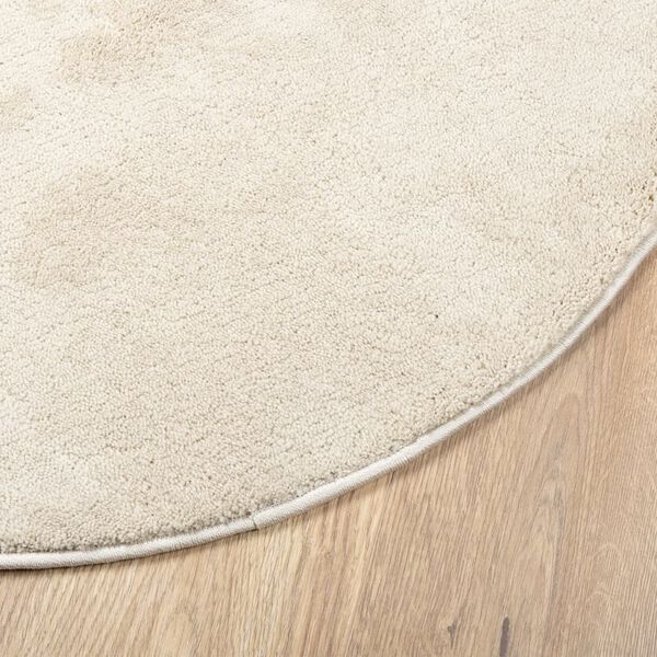 vidaXL Alfombra de pelo corto OVIEDO beige Ø 280 cm