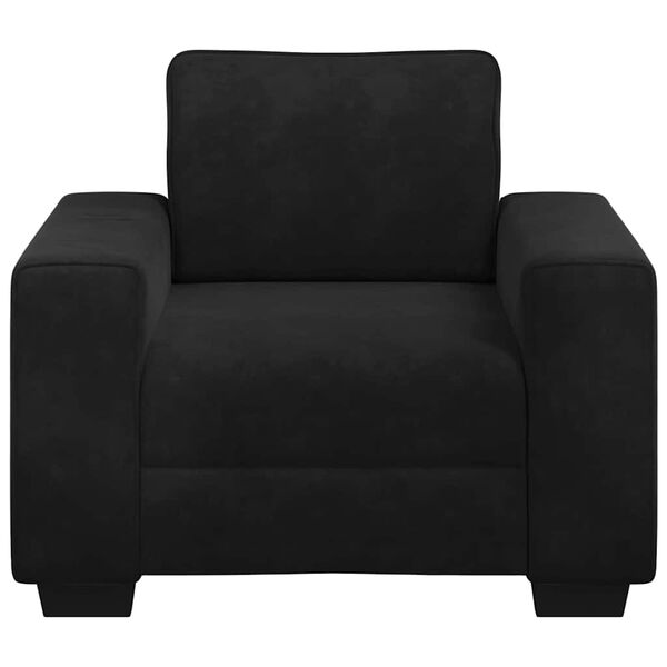 vidaXL Sill&oacute;n de terciopelo negro 100x77x82 cm