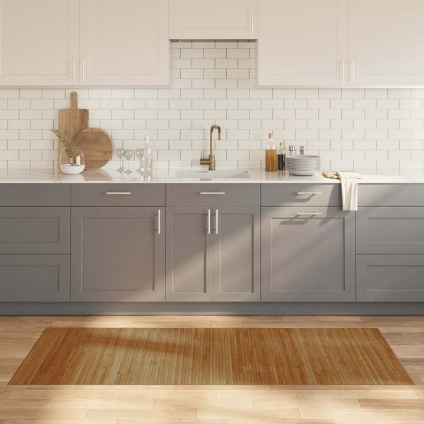 vidaXL Alfombra rectangular bamb&uacute; marr&oacute;n 80x200 cm