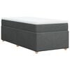vidaXL Cama box spring con colch&oacute;n tela gris oscuro 100x200 cm