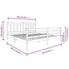 vidaXL Estructura de cama madera maciza blanca 200x200 cm
