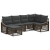 vidaXL Conjunto de sof&aacute;s de jard&iacute;n 6 pcs Gris rat&aacute;n sint&eacute;tico