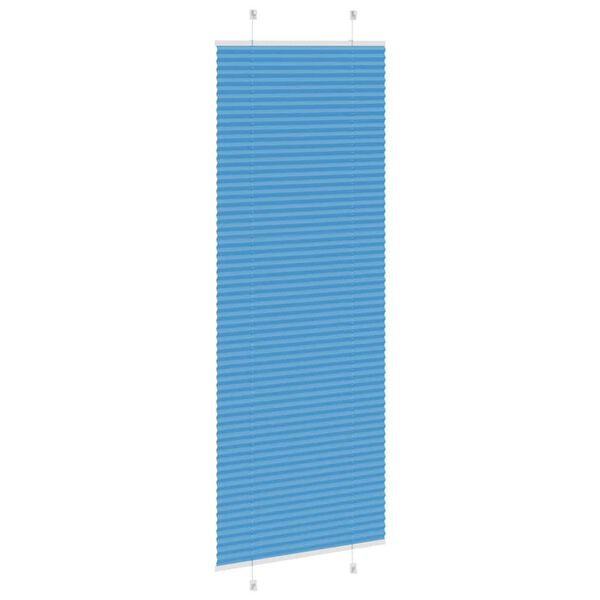 vidaXL Estor Plisado azul 80x200 cm Tela Ancho 79,4 cm Poli&eacute;ster