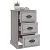 vidaXL Mesita de noche madera contrachapada gris Sonoma 39x39x67 cm