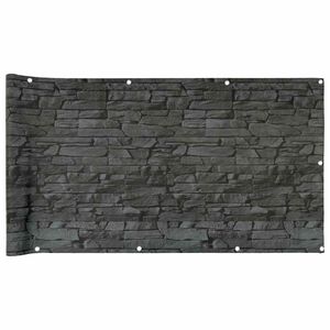 vidaXL Pantalla de privacidad de balc&oacute;n PVC look piedra gris 600x120cm
