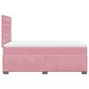 vidaXL Cama box spring con colch&oacute;n terciopelo rosa 120x190 cm
