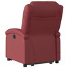 vidaXL Sillón de masaje elevable eléctrico cuero artificial rojo tinto