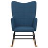vidaXL Silla mecedora de tela azul