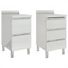 vidaXL Armarios de cocina comerciales 2 unidades 50x60x96 cm acero inoxidable