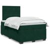 vidaXL Cama box spring con colch&oacute;n terciopelo verde oscuro 120x200 cm