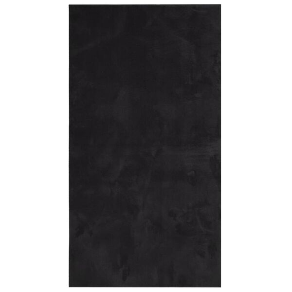 vidaXL Alfombra de pelo corto suave lavable HUARTE negro 80x150 cm
