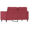 vidaXL Sof&aacute; de 2 plazas de cuero sint&eacute;tico rojo vino 120 cm