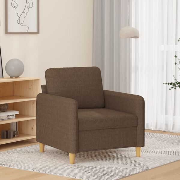 vidaXL Sillón de tela marrón 60 cm