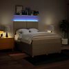 vidaXL Cama box spring con colch&oacute;n tela color crema 140x190 cm