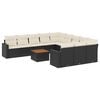 vidaXL Set de sof&aacute;s de jard&iacute;n 12 piezas cojines rat&aacute;n sint&eacute;tico negro