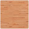 vidaXL Tablero de mesa cuadrado de madera maciza de haya 80x80x4 cm