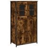 vidaXL Aparador alto madera contrachapada roble ahumado 62x32x106,5 cm