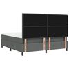vidaXL Cama tipo Box Spring con colch&oacute;n Gris oscuro 180 x 200 cm tela