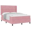 vidaXL Cama tipo Box Spring con cabecera Rosa 140 x 200 cm Terciopelo