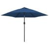 vidaXL Sombrilla de jard&iacute;n con palo de metal azul celeste 300 cm