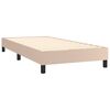 vidaXL Estructura Estructura de cama con somier cuero sint&eacute;tico capuchino 80x200 cm