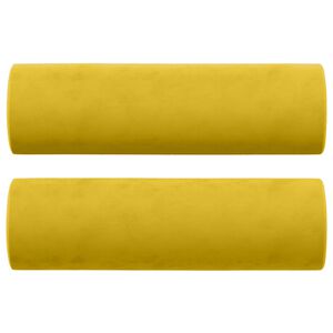 vidaXL Cojines decorativos 2 uds terciopelo amarillo 15x50 cm