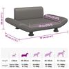vidaXL Cama para perros de cuero sint&eacute;tico gris 70x45x28 cm