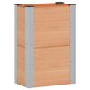 vidaXL Arriate elevado Marr&oacute;n 50 x 30 x 72 cm WPC y Aluminio