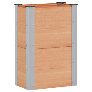 vidaXL Arriate elevado Marr&oacute;n 50 x 30 x 72 cm WPC y Aluminio