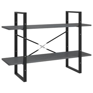 vidaXL Estanter&iacute;a 2 niveles madera maciza de pino gris 100x30x70 cm