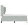 vidaXL Cama tipo Box Spring Gris Claro 190 x 140 cm Poli&eacute;ster