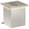 vidaXL Jardinera para jard&iacute;n con luces LED Plateado 30 x 30 x 30 cm