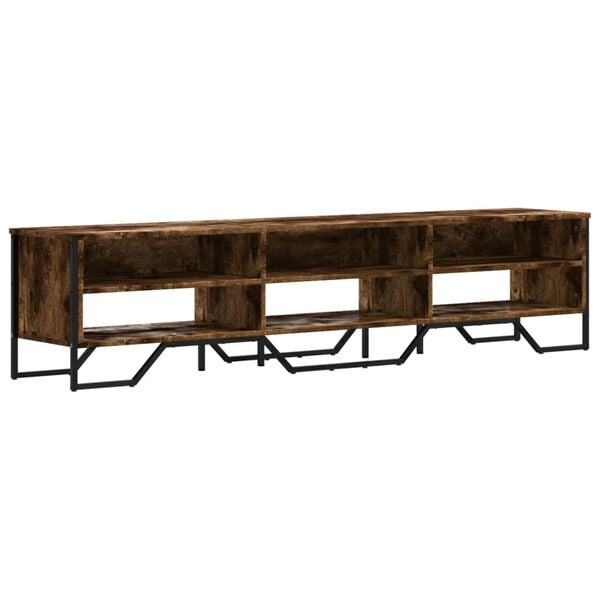 vidaXL Mueble de TV madera de ingenier&iacute;a roble ahumado 180x34x41 cm