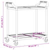 vidaXL Carrito de 2 niveles aluminio negro 99x50x97 cm