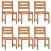 vidaXL Juego de comedor de jard&iacute;n 7 piezas madera maciza de teca