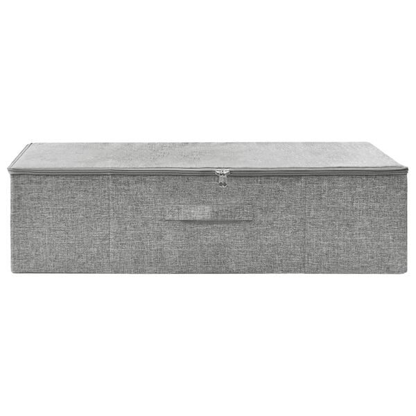 vidaXL Caja de almacenaje tela gris 70x40x18 cm