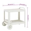 vidaXL Carrito de bebidas plástico blanco 69x53x72 cm