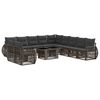 vidaXL Conjunto de sof&aacute;s de jard&iacute;n 12 uds. Gris y Gris Oscuro