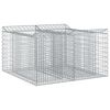 vidaXL Cama elevada de gavi&oacute;n 100 x 100 x 60 cm Acero Galvanizado