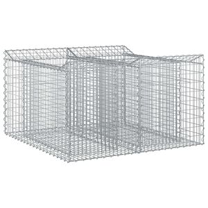 vidaXL Cama elevada de gavi&oacute;n 100 x 100 x 60 cm Acero Galvanizado