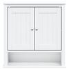 vidaXL Mueble de pared ba&ntilde;o BERG madera maciza blanco 69,5x27x71,5 cm