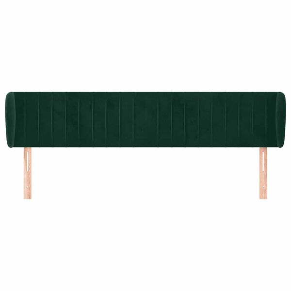 vidaXL Cabecero de terciopelo verde oscuro 163x23x78/88 cm