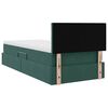 vidaXL Cama con almacenamiento y LED con LED Verde oscuro 90 x 190 cm