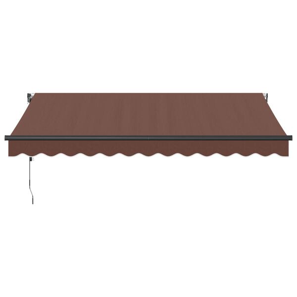 vidaXL Toldo retr&aacute;ctil autom&aacute;tico marr&oacute;n 350x250 cm