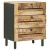 vidaXL Mesita de Noche Natural 50 x 33 x 62 cm Madera de mango maciza