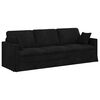 vidaXL Sof&aacute; 2 pcs Negro 228 x 78 x 80 cm Terciopelo