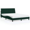 vidaXL Estructura de cama sin colch&oacute;n Hanko terciopelo verde oscuro 140x200 cm