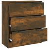 vidaXL Aparador madera contrachapada color roble ahumado 60x30x70 cm