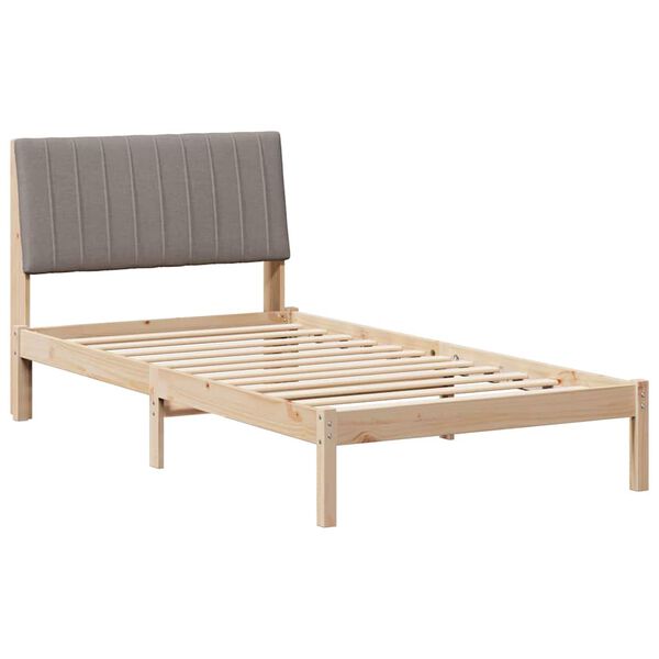 vidaXL Estructura de cama Marr&oacute;n 100 x 200 cm Madera de pino macizo