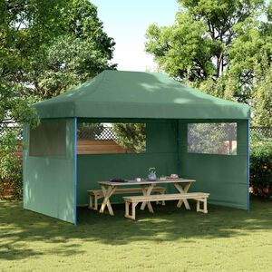 vidaXL Tienda de fiesta plegable Pop-Up con 3 paredes laterales verde